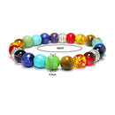 Classic 7 Chakra Energy Bracelet – Natural Volcanic Stone Yoga Meditation Jewelry