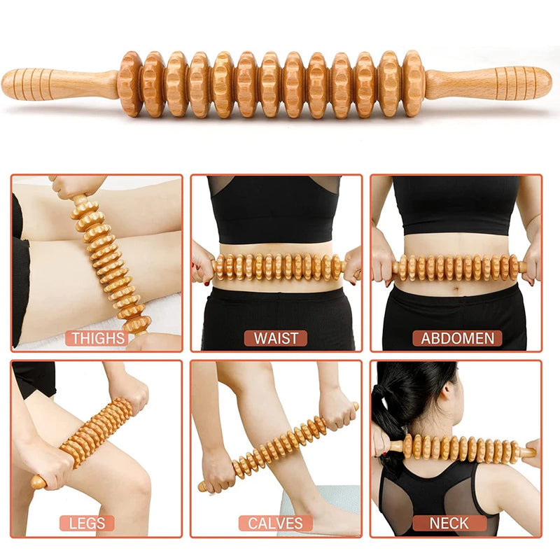 Wood Therapy Massage Tools – Lymphatic Drainage & Body Sculpting Kit  Anti-Cellulite Maderoterapia