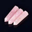 Natural Stone Crystal Point Wand – Rose Quartz, Amethyst, Obsidian & More – Reiki Healing & Home Décor