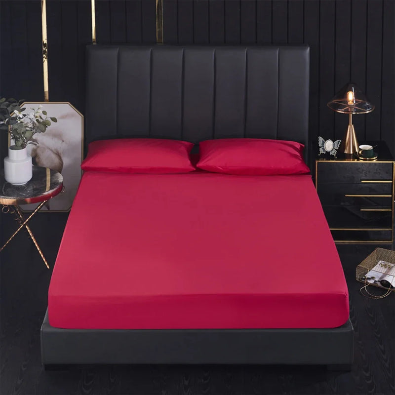 Waterproof Fitted Bed Sheet – Soft, Adjustable Mattress Cover with Elastic Band