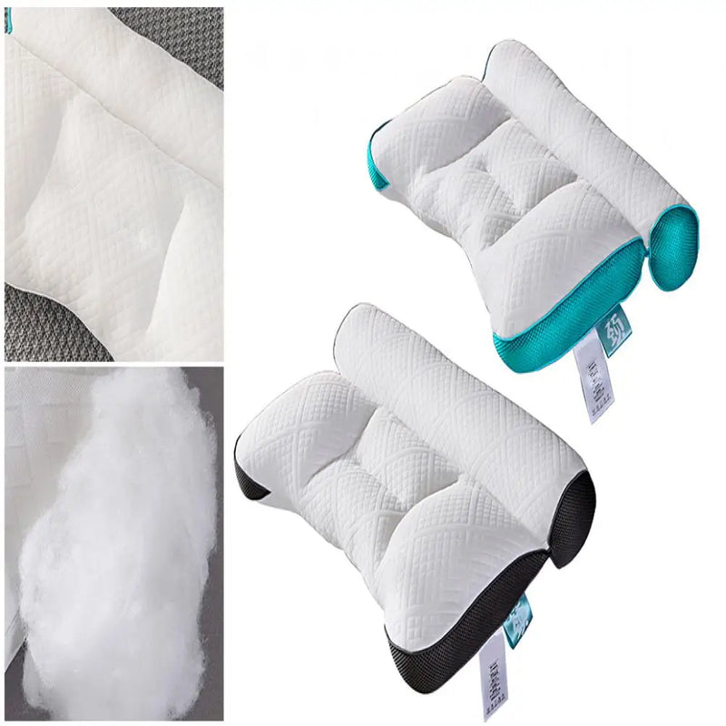 Ergonomic memory foam neck support pillow for side, back and stomach sleepers