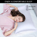 2-Pack Satin Silk Pillowcases for Hair & Skin – Coral, Standard Size, Soft, Anti-Frizz, Easy Care