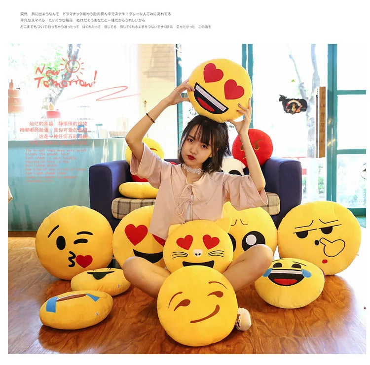 Cute Plush Napping Pillow – Funny Face Emotional Cushion for Kids & Adults-32cm