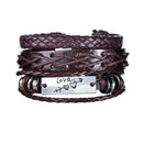 Braided Leather Wrap Bracelet for Men – Vintage Beaded Tribal Wristband with Charms