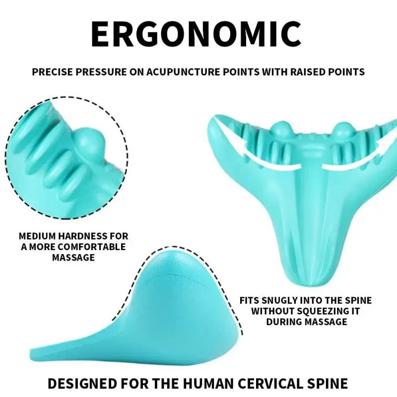 CAMMUO Neck and Shoulder Stretcher Massage Pillow for Cervical Spine Alignment and Pain Relief