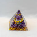 Natural Crystal Energy Pyramid – Peridot & Amethyst Reiki Healing Chakra Decor