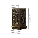 Square vertical incense burner alloy incense holder for indoor aromatherapy and home décor