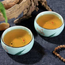 Traditional Celadon Hand-Painted Teacup – 80ml Chinese Kung Fu Tea Cup