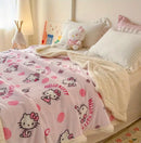 Hello Kitty Plush Reversible Fleece Blanket – Double-Layered Cozy Throw
