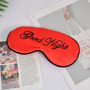 Embroidered Silk Sleep Mask – Adjustable Blackout Eye Cover for Travel and Sleep