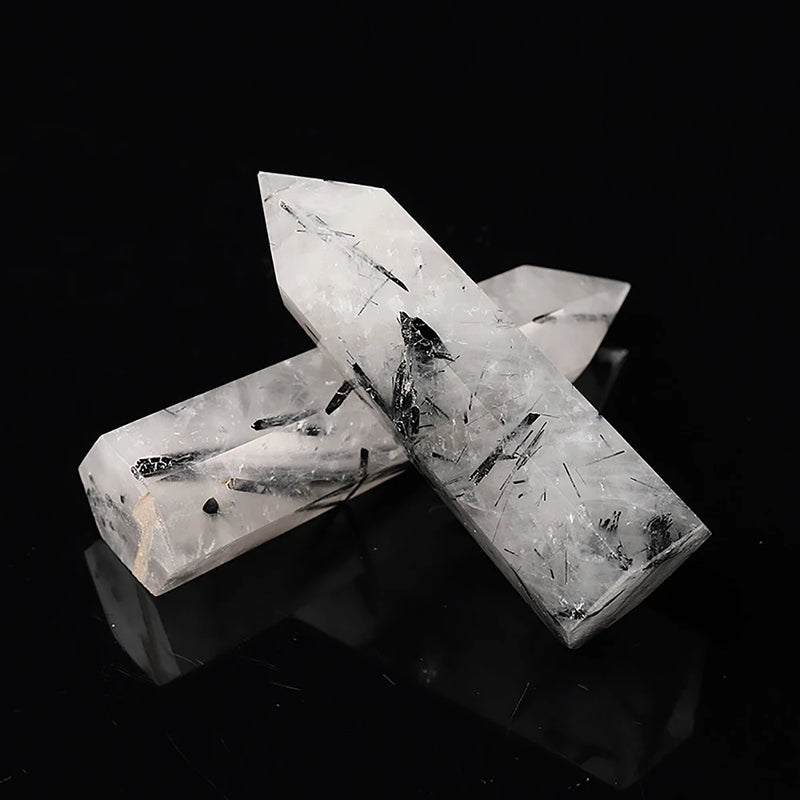 Natural Stone Crystal Point Wand – Rose Quartz, Amethyst, Obsidian & More – Reiki Healing & Home Décor