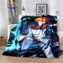 Genshin Impact Flannel Blanket Featuring Tartaglia Zhongli Xiao Kazuha Hutiao Characters