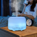 500ml essential oil diffuser with ultrasonic humidifier, timer function and colourful LED lighting