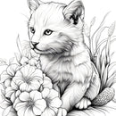 Adults Coloring Book by Animal Paradise Adults – Therapeutic Art Therapy with Cats & Floral Designs