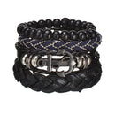 Braided Leather Wrap Bracelet for Men – Vintage Beaded Tribal Wristband with Charms
