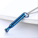 Stainless steel breathing necklace for mindfulness and anxiety-relief