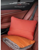 Multifunctional Car Blanket Pillow – Leather Cushion Quilt for Travel and Interior Comfort