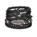 Braided Leather Wrap Bracelet for Men – Vintage Beaded Tribal Wristband with Charms