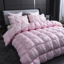 Luxury White Goose Down Comforter – Thick Winter Duvet With 3D Pinch Pleat Design