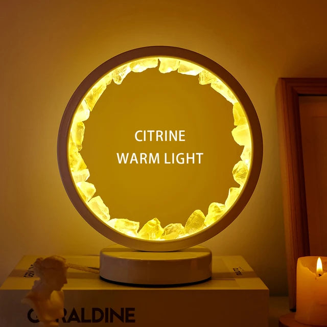 LED Crystal Lamp – Natural Amethyst Healing Stone for Home & Room Decoration