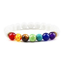 Classic 7 Chakra Energy Bracelet – Natural Volcanic Stone Yoga Meditation Jewelry