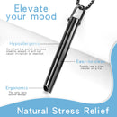 Stainless steel mindful breathing necklace – anxiety relief and meditation tool