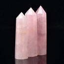 Natural Stone Crystal Point Wand – Rose Quartz, Amethyst, Obsidian & More – Reiki Healing & Home Décor