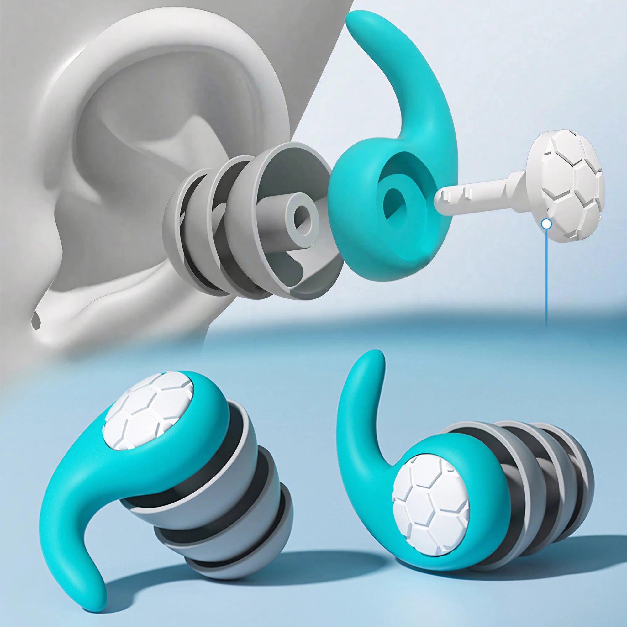 Soft Silicone Noise-Canceling Earplugs for Sleep & Swimming – Waterpro