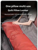 Multifunctional Car Blanket Pillow – Leather Cushion Quilt for Travel and Interior Comfort