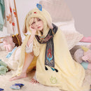 Animal Wearable Hooded Blanket Cloak – Soft Coral Fleece Cosplay Shawl