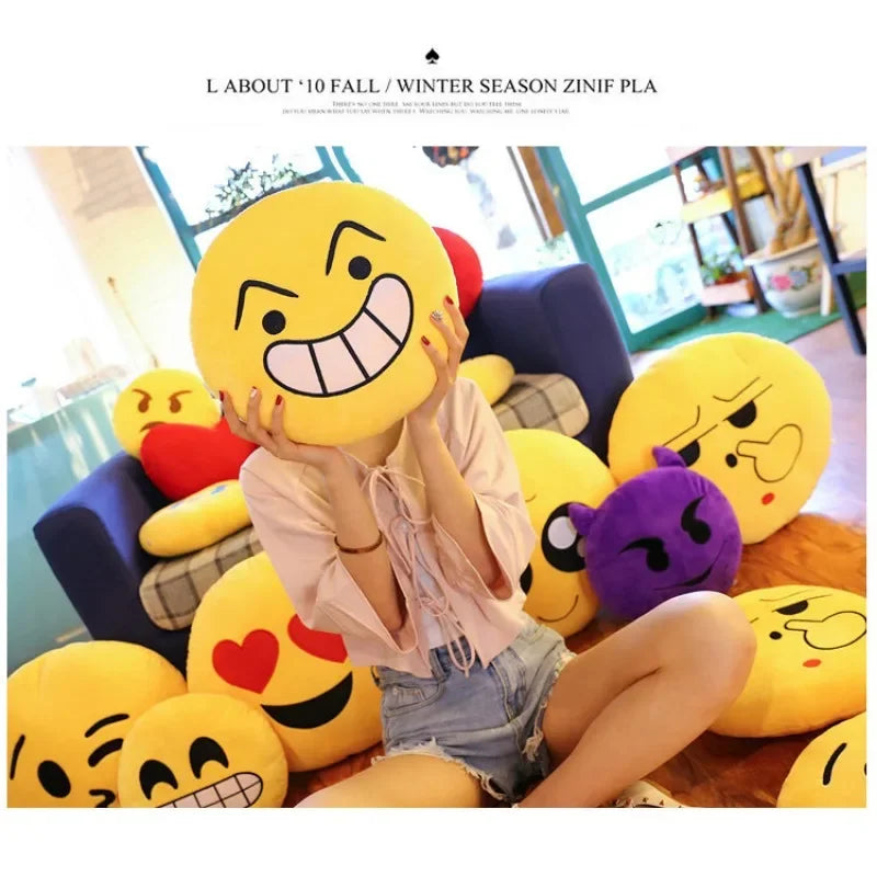 Cute Plush Napping Pillow – Funny Face Emotional Cushion for Kids & Adults-32cm