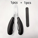 Professional concave stainless steel nail clippers for thick nails and ingrown toenails precision trim