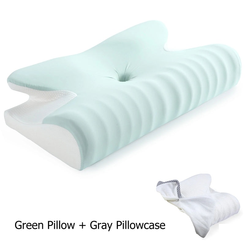 Memory Foam Pillow Bed Orthopedic Rebound Butterfly Shaped for Neck Pain Cervical Neck Stretcher