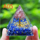 Orgone Pyramid Energy Generator With Amethyst And Peridot For Chakra Healing Meditation Room Decor