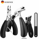 Professional concave stainless steel nail clippers for thick nails and ingrown toenails precision trim