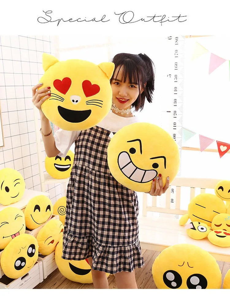 Cute Plush Napping Pillow – Funny Face Emotional Cushion for Kids & Adults-32cm