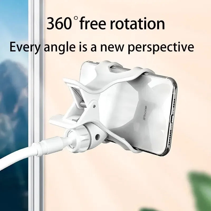 360° Flexible Clip Phone Holder Stand For Bed Or Desk – Universal Lazy Mount