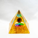 Natural Crystal Energy Pyramid – Peridot & Amethyst Reiki Healing Chakra Decor