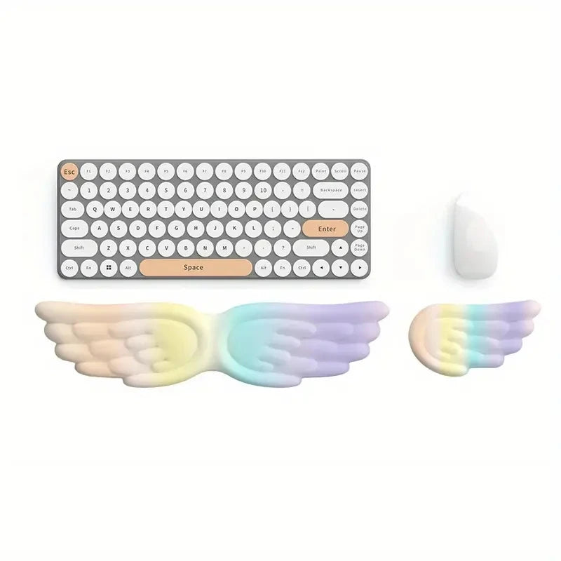 Cloud Keyboard & Mouse Pad with Wrist Rest – Ergonomic Memory Foam Support for Office & Gaming