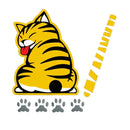 Funny cat car sticker with moving tail for rear windshield reflective wiper decal