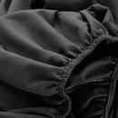 100% Cotton Fitted Bed Sheet with Elastic Band Mattress Cover for King Queen Bed