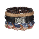 Braided Leather Wrap Bracelet for Men – Vintage Beaded Tribal Wristband with Charms