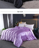 LUXURY SATIN DUVET COVER HIGH DENSITY FABRIC WITH SILKY RAYON FEEL FOR HOME  HOTEL USE FEI ZHI TIAN