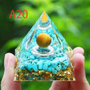 Orgone Pyramid Energy Generator With Amethyst And Peridot For Chakra Healing Meditation Room Decor