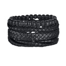 Braided Leather Wrap Bracelet for Men – Vintage Beaded Tribal Wristband with Charms