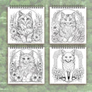 Adult Coloring Book –Women's Spiral Coloring Book, 8.3x8.3 In– Perfect Gift for Birthdays & Holidays