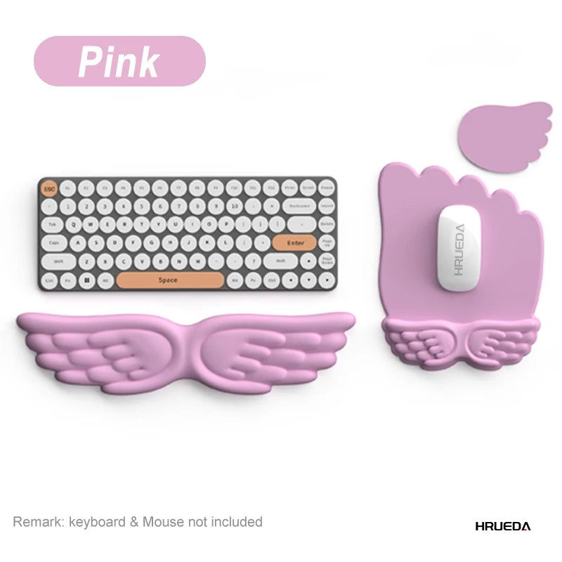 Cloud Keyboard & Mouse Pad with Wrist Rest – Ergonomic Memory Foam Support for Office & Gaming