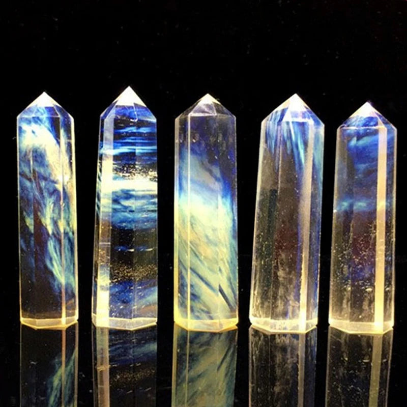 Natural Stone Crystal Point Wand – Rose Quartz, Amethyst, Obsidian & More – Reiki Healing & Home Décor