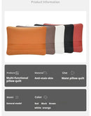 Multifunctional Car Blanket Pillow – Leather Cushion Quilt for Travel and Interior Comfort