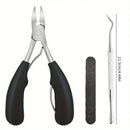 Professional concave stainless steel nail clippers for thick nails and ingrown toenails precision trim